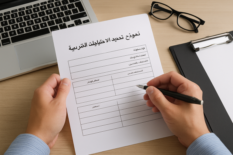 نموذج تحديد الاحتياجات التدريبية pdf