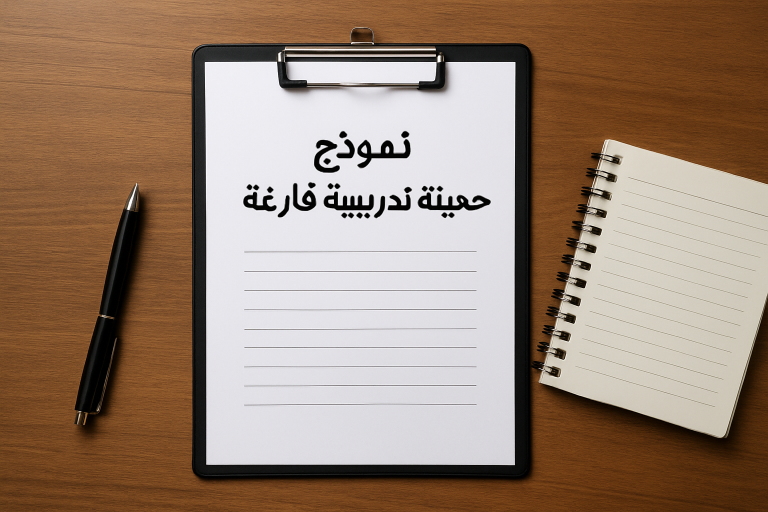 نموذج حقيبة تدريبية فارغة doc